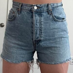 GRLFRND “The Jules” super high rise vintage cutoff shorts